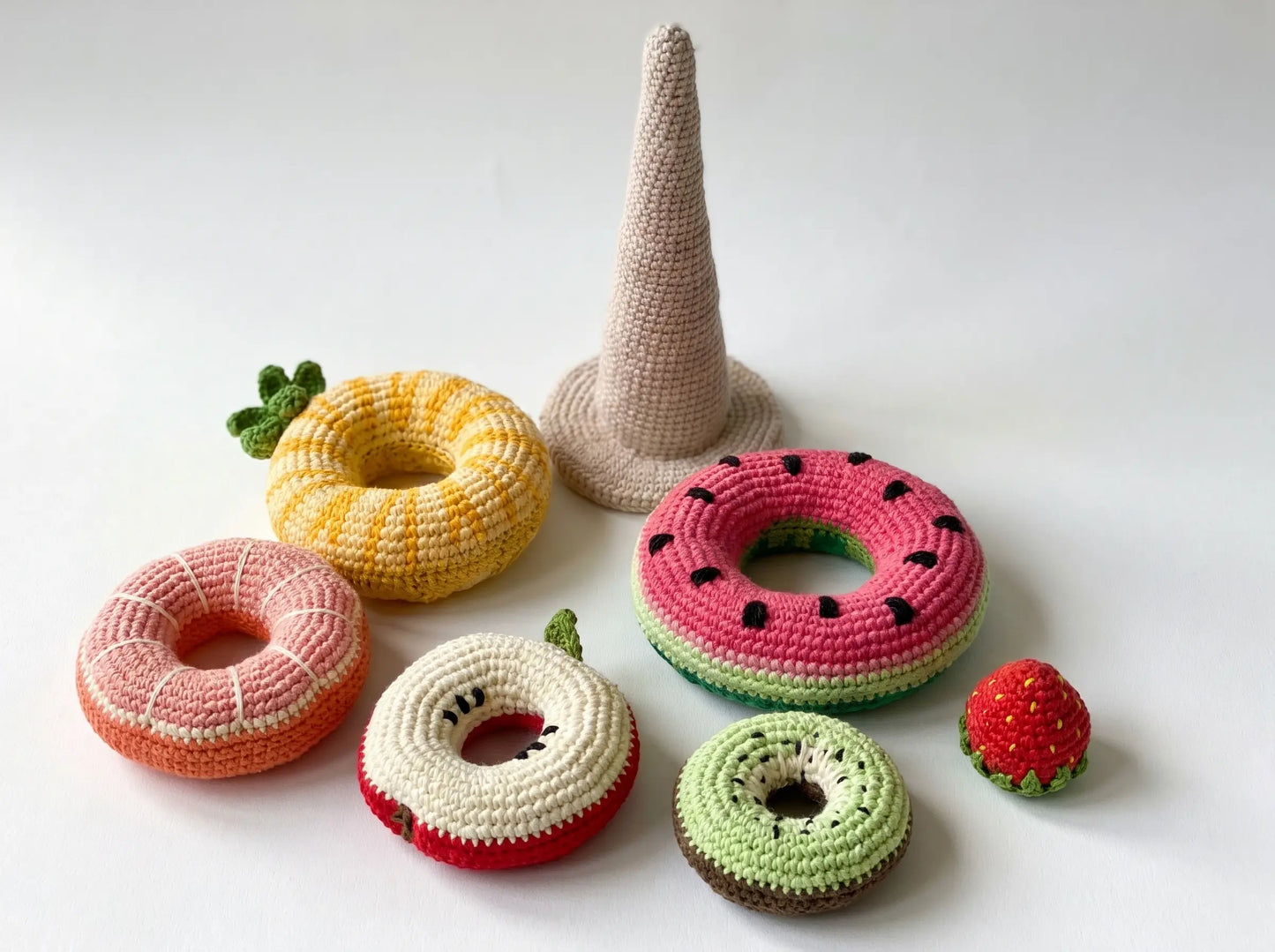 Fruit Stacking Toy Crochet Pattern: Step-by-Step Toddler PDF