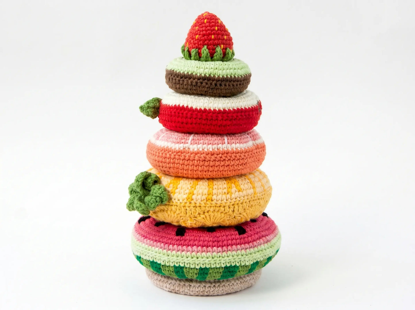 Fruit Stacking Toy Crochet Pattern: Step-by-Step Toddler PDF